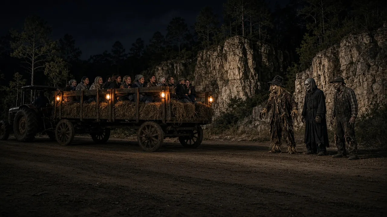 Haunted Hayride at Zip! Haile Quarry