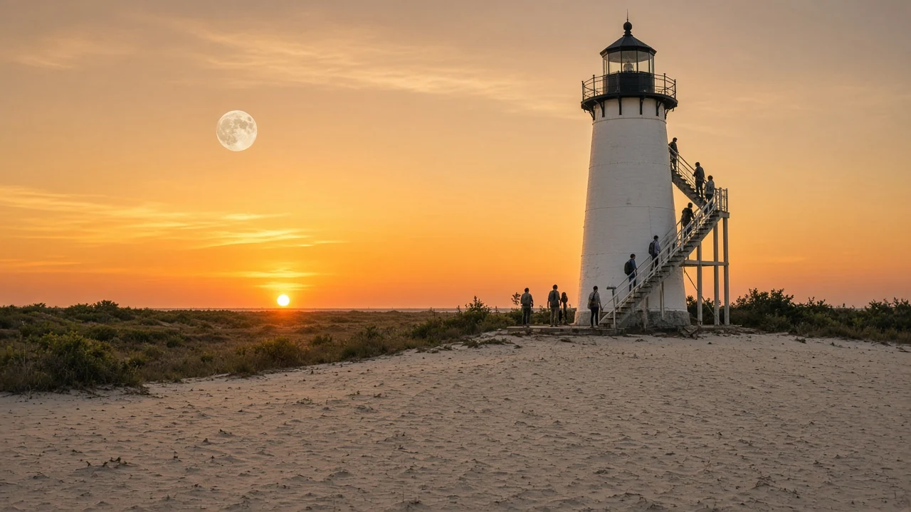 October Sunset and Full Moon Climb